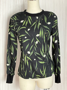 Cotton Blouse, organic cotton, artisan made, Australian Fashion, gum leaf print, forever fashion