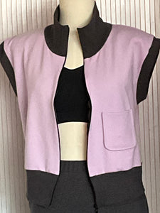 Made in Australia clothing, Sleeveless zip top, designer casual, classy leisure wear, sustainable fashion, artisan made.